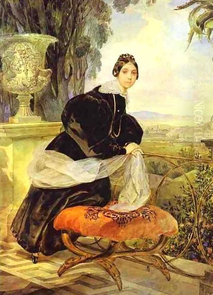 Portrait of Princess Ye P Saltykova 1833 1835 Oil Painting by Julia Vajda