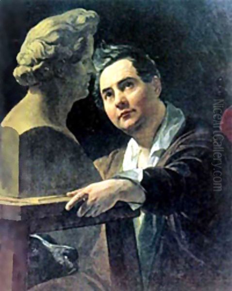 Portrait of Sculptor I P Vitaly 1836 1837 Oil Painting by Julia Vajda