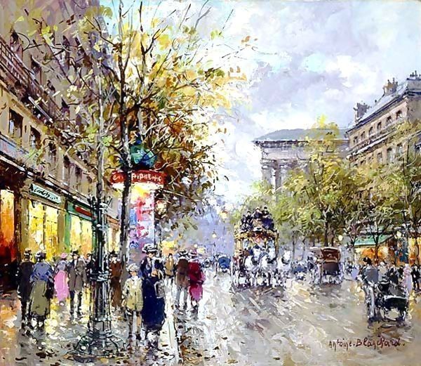 Boulevard des Capucines1 Oil Painting by Agost Benkhard