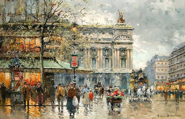 Cafe de la Paix Oil Painting by Agost Benkhard