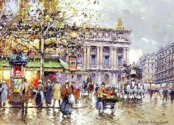 Cafe de la Paix Opera Oil Painting by Agost Benkhard