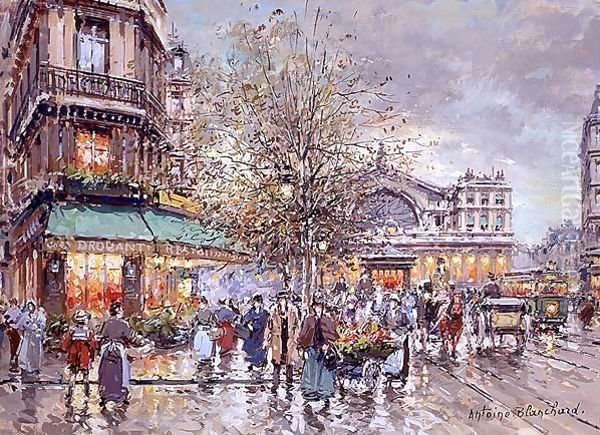 Gare de l Est Oil Painting by Agost Benkhard