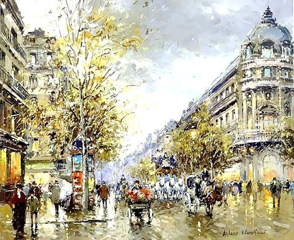 Grands Boulevards Oil Painting by Agost Benkhard