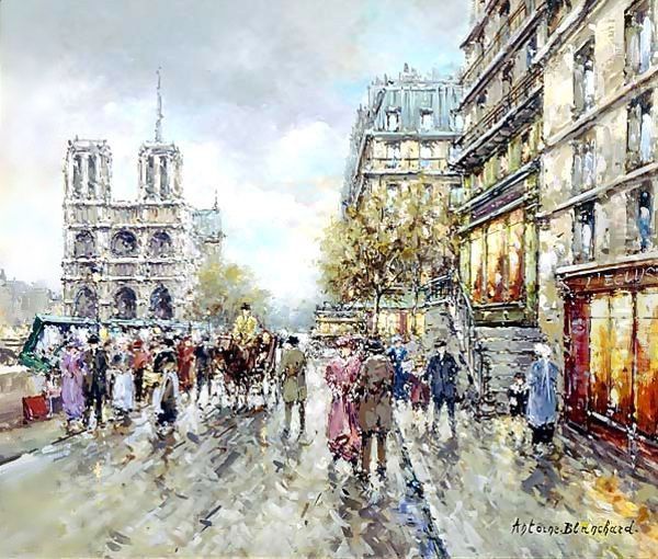 Notre Dame Oil Painting by Agost Benkhard