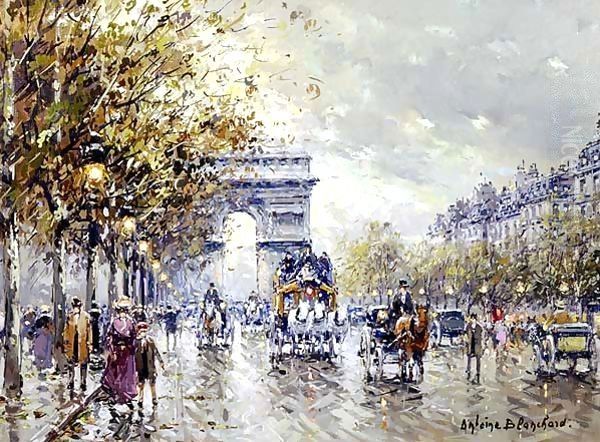 Paris l Arc de Triomphe Oil Painting by Agost Benkhard