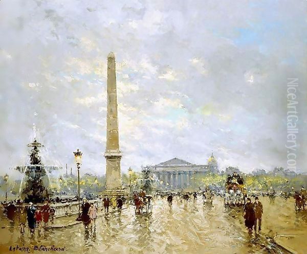 Place de la Concorde Oil Painting by Agost Benkhard