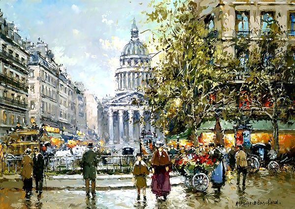 Place du Luxembourg Le Pantheon Oil Painting by Agost Benkhard