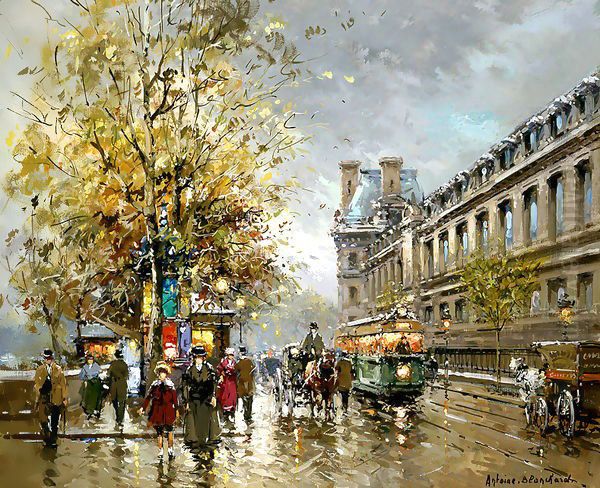 Quai du Louvre1 Oil Painting by Agost Benkhard