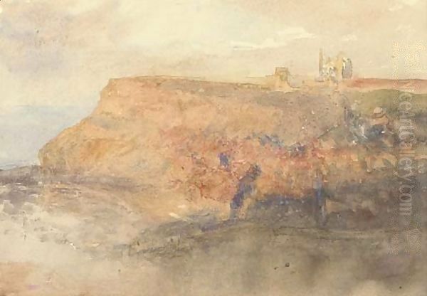 Sunset at Whitby a sketch Oil Painting by Jacques le Moyne de Morgues