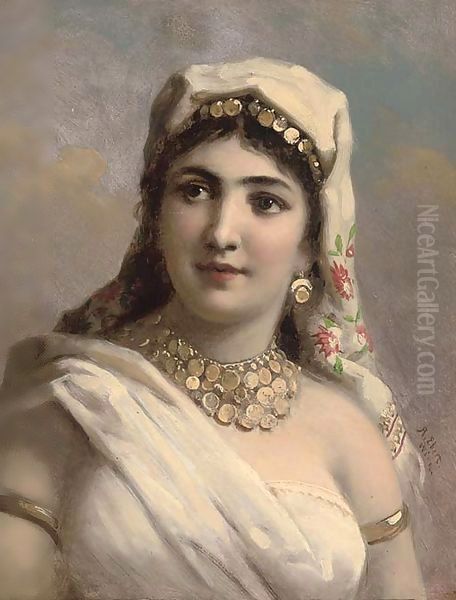 The gypsy girl Oil Painting by Antoine Auguste Ernest Hebert