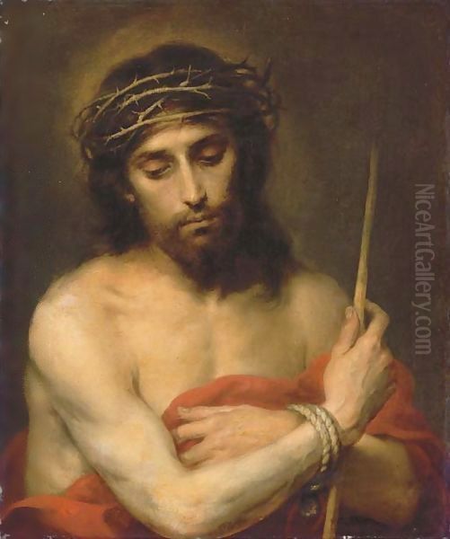 Christ the Man of Sorrows Oil Painting by Bartolome Esteban Murillo