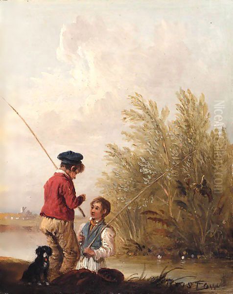 The Young Fisherman Oil Painting by Edmund Bristow