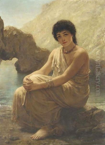 Phyllis Oil Painting by Edwin Longsden Long