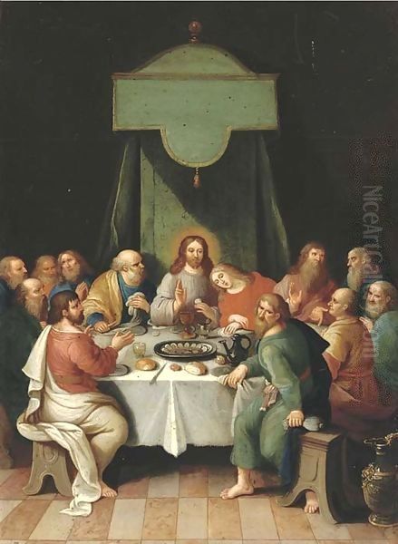 The Last Supper Oil Painting by Frans II Francken