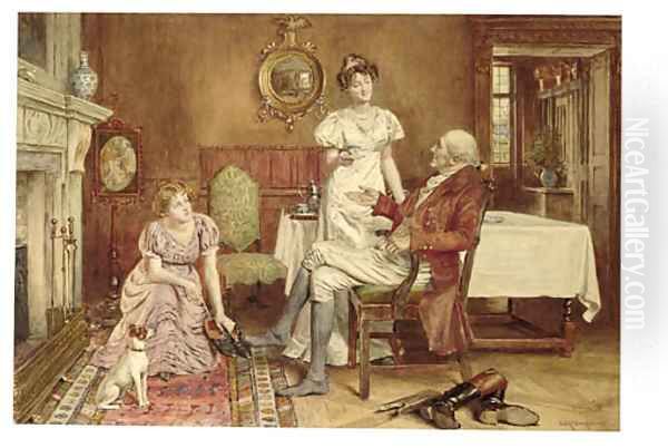 Tea-time Oil Painting by George Goodwin Kilburne