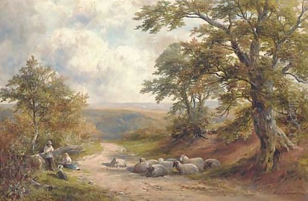 Resting in the lane Oil Painting by George Turner