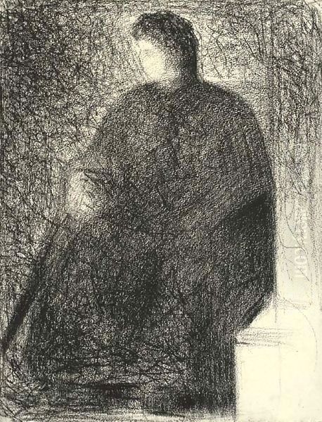 La mere de l'artiste, assise Oil Painting by Georges Seurat