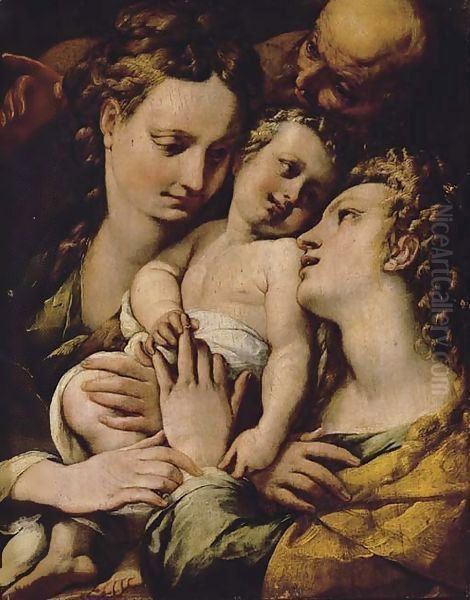 The Mystic Marriage of Saint Catherine Oil Painting by Giulio Cesare Procaccini