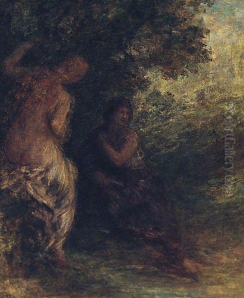 Deux Baigneuses Oil Painting by Ignace Henri Jean Fantin-Latour