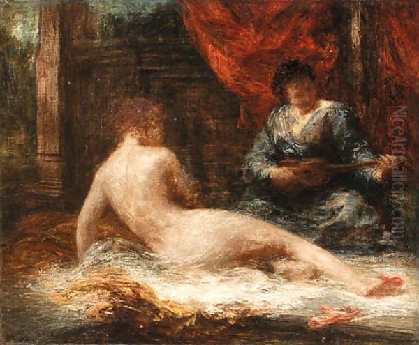 Odalisque Oil Painting by Ignace Henri Jean Fantin-Latour