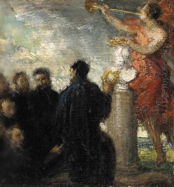 Hommage a Delacroix Oil Painting by Ignace Henri Jean Fantin-Latour