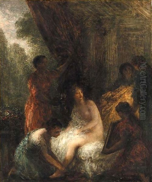 La toilette 3 Oil Painting by Ignace Henri Jean Fantin-Latour