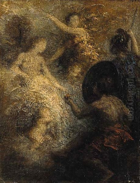 Le jugement de Paris Oil Painting by Ignace Henri Jean Fantin-Latour