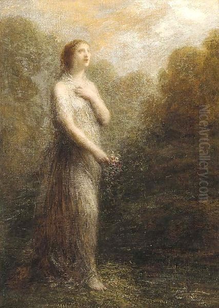 Ophelie Oil Painting by Ignace Henri Jean Fantin-Latour