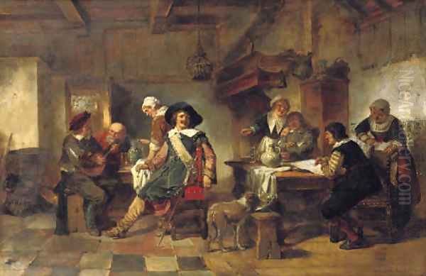 In the tavern Oil Painting by Herman Frederik Carel ten Kate