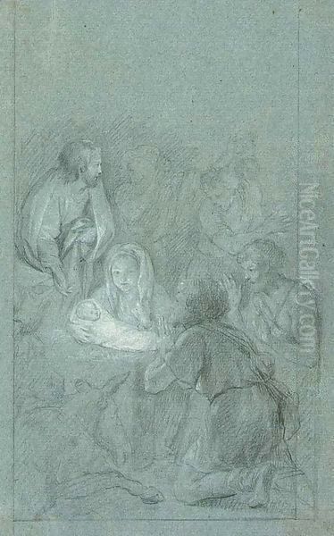 The Nativity Oil Painting by Italian School