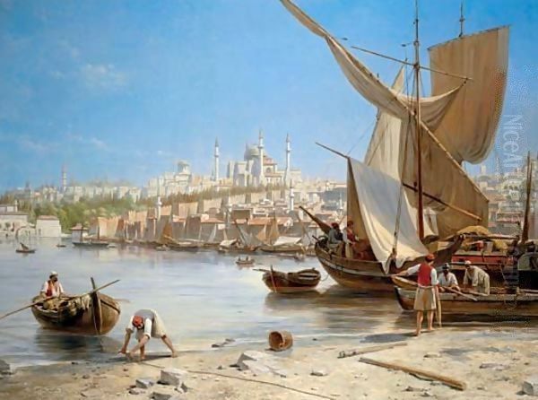 Constantinople Oil Painting by Jacques Carabain