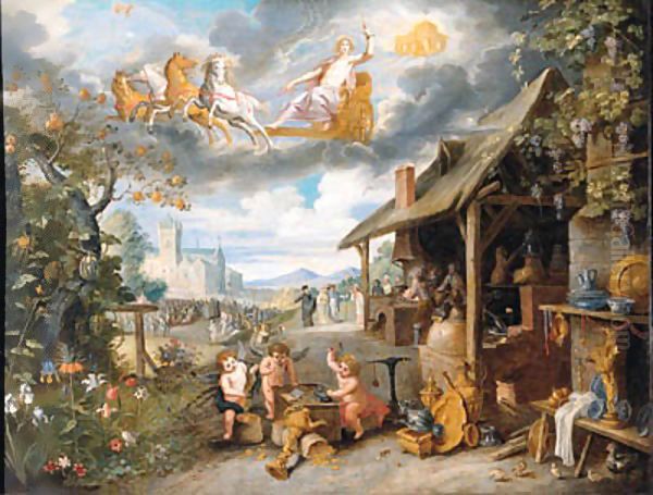 Children of the planet Sun Oil Painting by Jan Brueghel the Younger