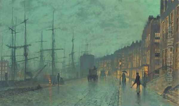 Glasgow docks Oil Painting by John Atkinson Grimshaw