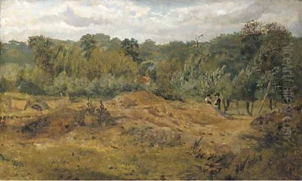 Kensington gravel pits Oil Painting by John Linnell