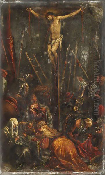 The Crucifixion Oil Painting by Leandro Bassano