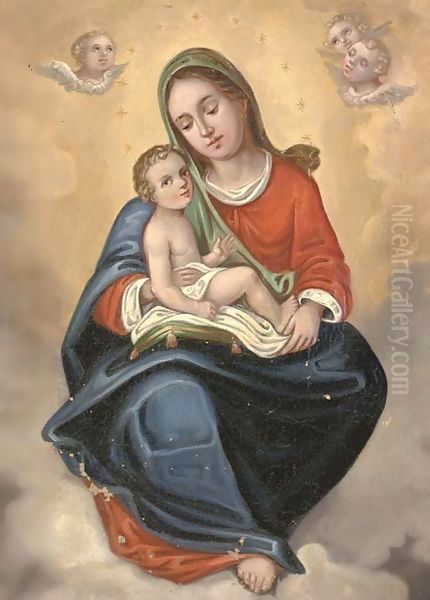 The Madonna and Child in Glory Oil Painting by Bartolome Esteban Murillo