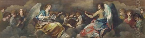 Heavenly music Oil Painting by Bartolome Esteban Murillo