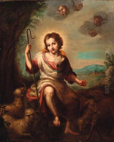 The Infant Saint John the Baptist Oil Painting by Bartolome Esteban Murillo