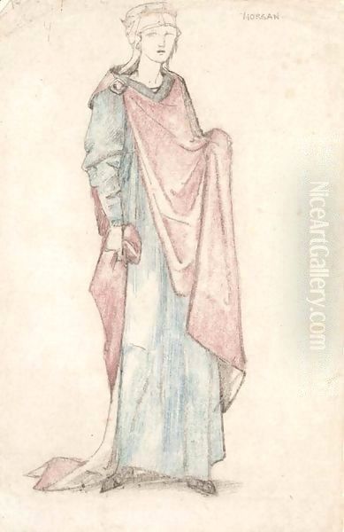 Costume design for Morgan le Fay in J.Comyns Carr's play 'King Arthur' Oil Painting by Sir Edward Coley Burne-Jones