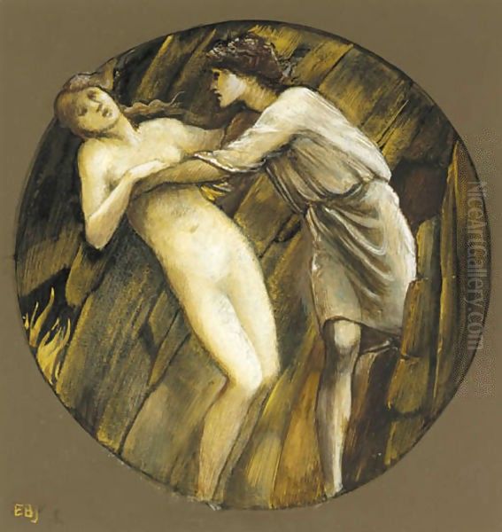 Orpheus and Eurydice Oil Painting by Sir Edward Coley Burne-Jones