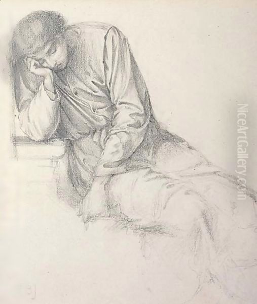 Study for Chaucer's Dream of Good Women Oil Painting by Sir Edward Coley Burne-Jones