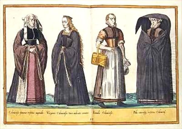 Sixteenth century costumes from 'Omnium Poene Gentium Imagines' 2 Oil Painting by Abraham de Bruyn