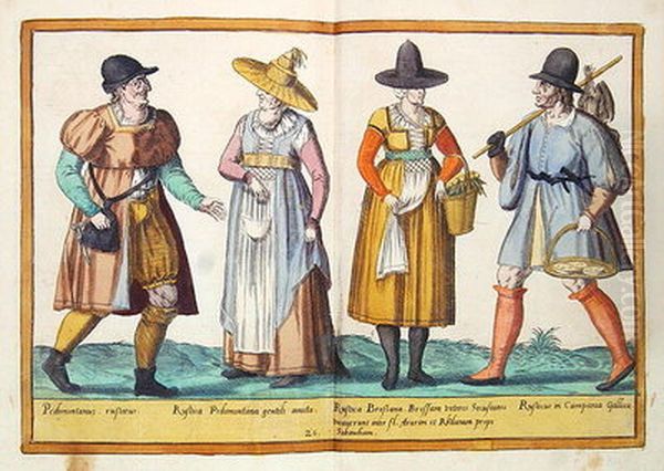 Sixteenth century costumes from 'Omnium Poene Gentium Imagines' 4 Oil Painting by Abraham de Bruyn