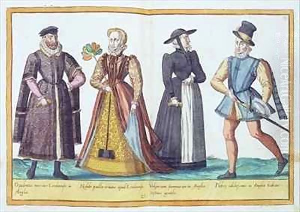 Sixteenth century costumes from 'Omnium Poene Gentium Imagines' 5 Oil Painting by Abraham de Bruyn