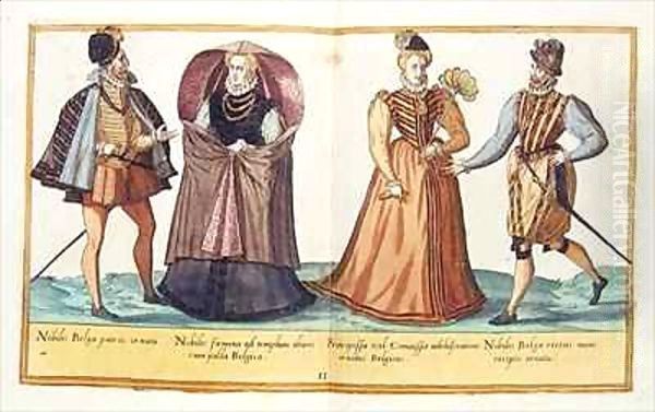 Sixteenth century costumes from 'Omnium Poene Gentium Imagines' 8 Oil Painting by Abraham de Bruyn