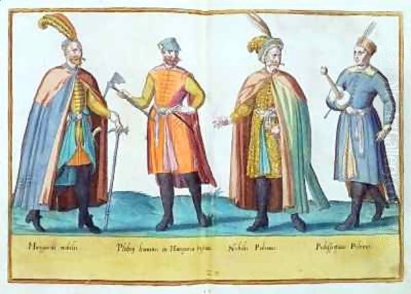 Sixteenth century costumes from 'Omnium Poene Gentium Imagines' 25 Oil Painting by Abraham de Bruyn