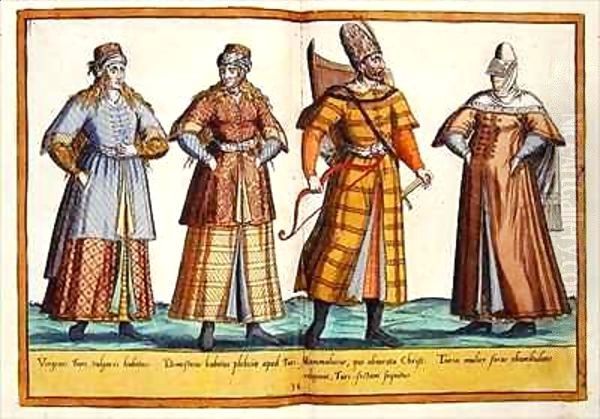 Sixteenth century costumes from 'Omnium Poene Gentium Imagines' 27 Oil Painting by Abraham de Bruyn