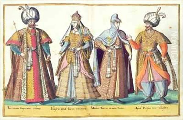 Sixteenth century costumes from 'Omnium Poene Gentium Imagines' 29 Oil Painting by Abraham de Bruyn