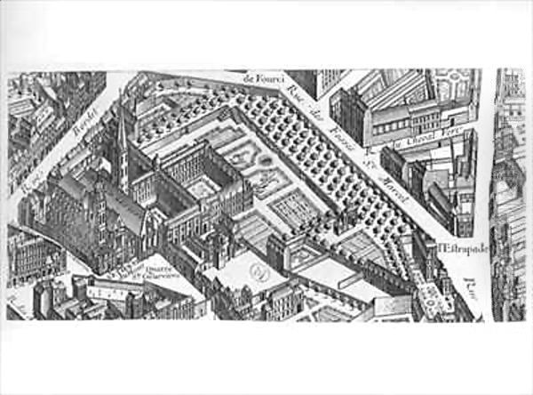 Plan of Paris, known as the 'Plan de Turgot' Oil Painting by Bretez, Louis