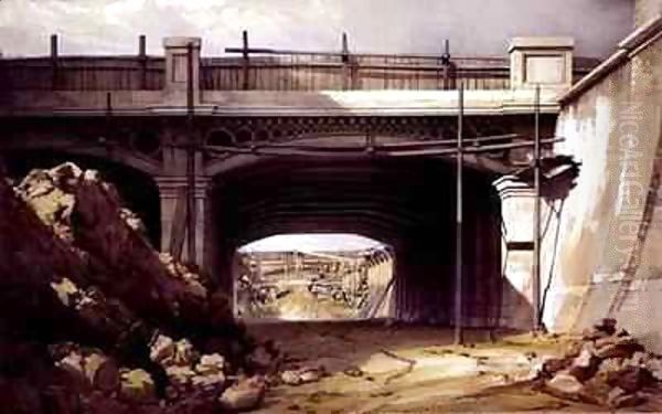 Hampstead Road Bridge 2 Oil Painting by John Cooke Bourne